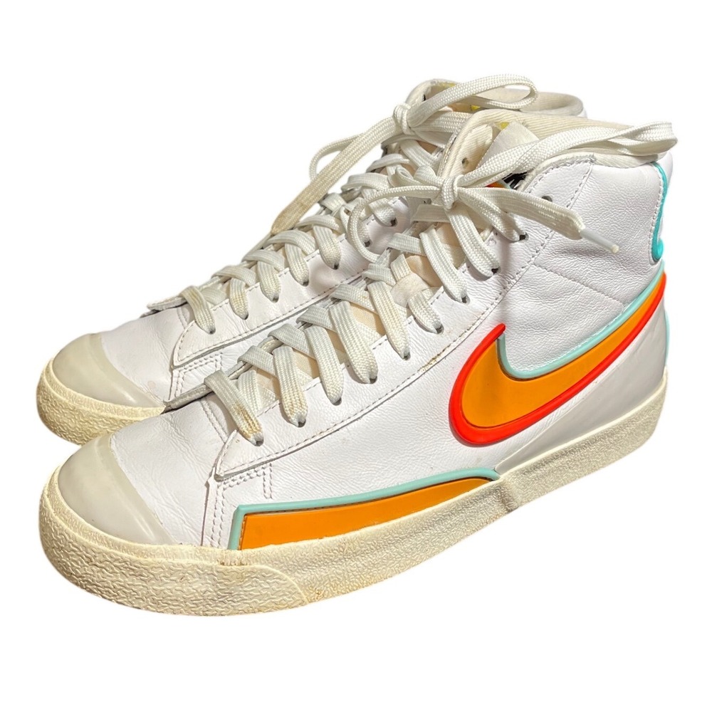 Nike‎ Blazer Mid 77 Infinite White Kumquat DA7233-100 Sneaker Mens Size 7.5